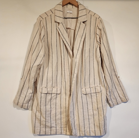 J. Jill Jackets & Coats J Jill Linen Cotton Duster Blazer Jacket